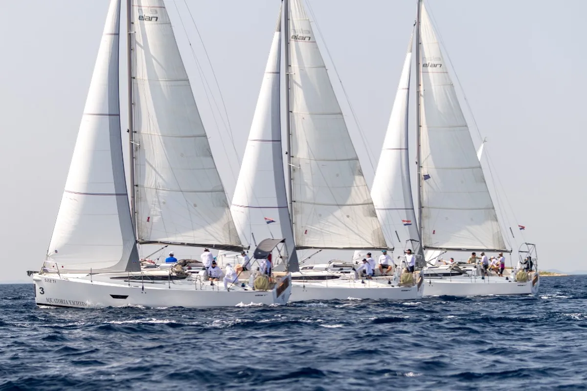 Exterior view of Milan, a Elan E4 sailboat at Betina, Croatia