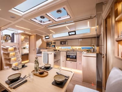 Galley of Freja, a Bavaria C46 sailboat at Grad Pula, Croatia
