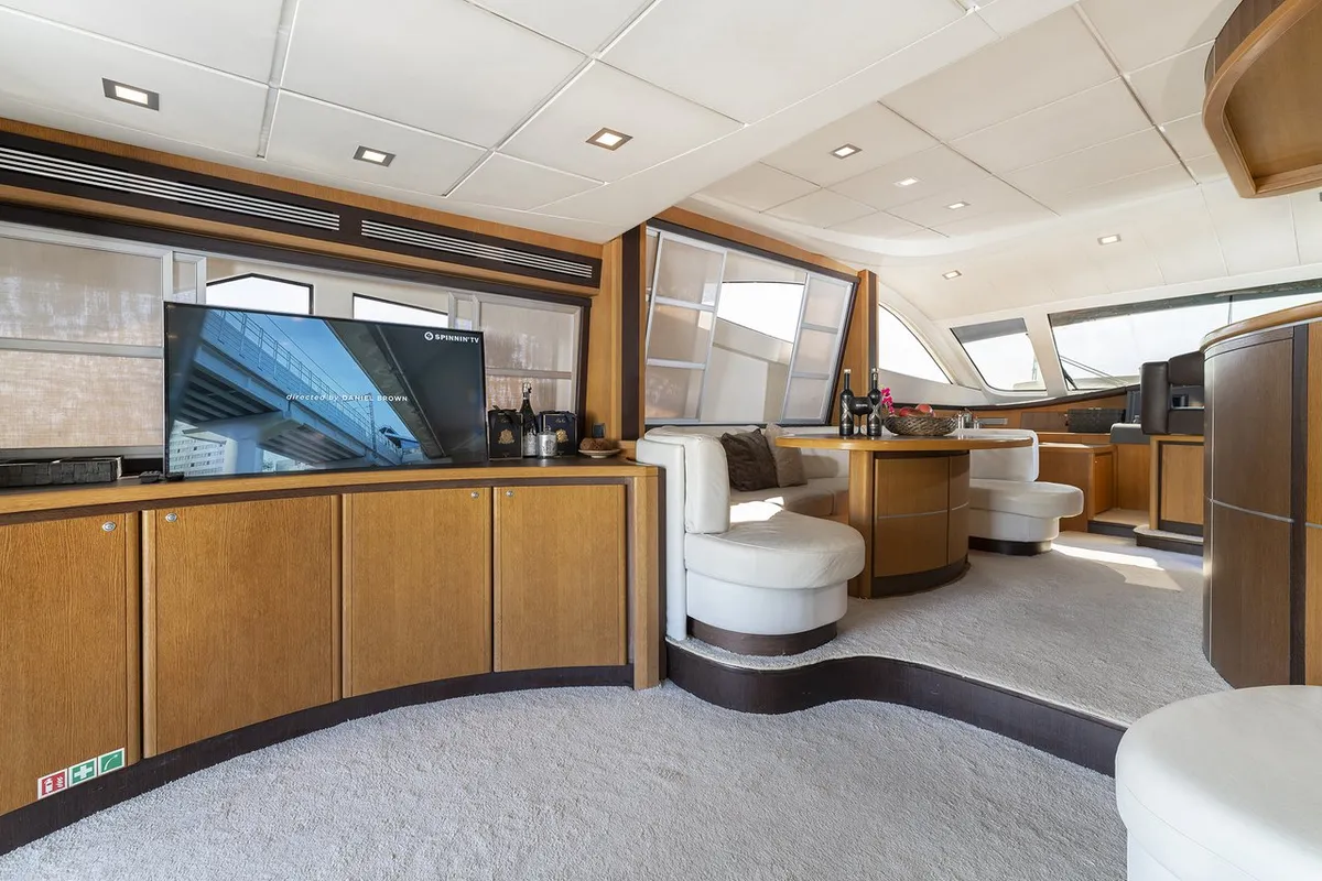 Salon of Auri, a Abacus Marine Abacus 70 yacht at Port d'Andratx, Spain
