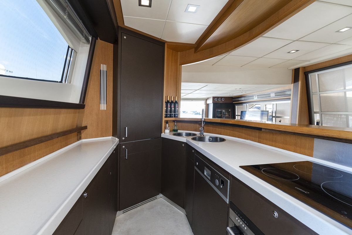 Galley of Auri, a Abacus Marine Abacus 70 yacht at Port d'Andratx, Spain