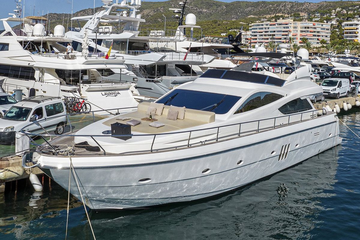 Exterior view of Auri, a Abacus Marine Abacus 70 yacht at Port d'Andratx, Spain