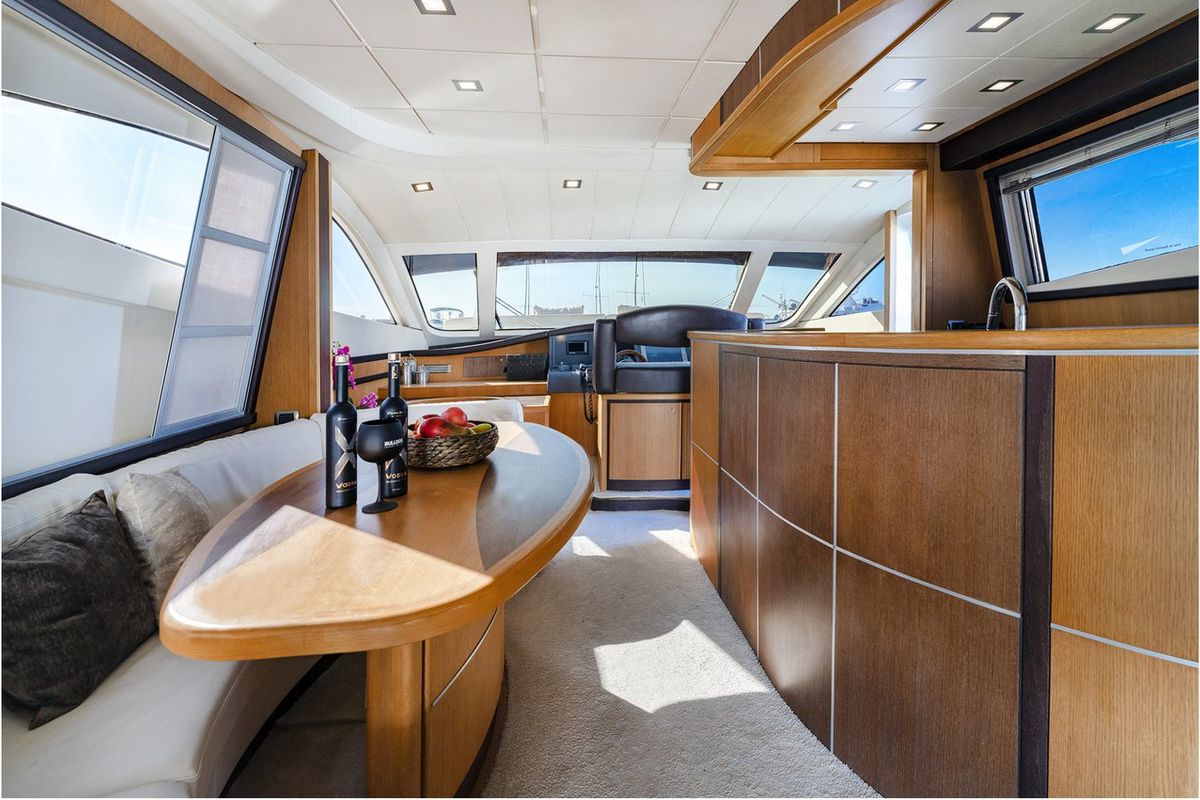 Salon of Auri, a Abacus Marine Abacus 70 yacht at Port d'Andratx, Spain
