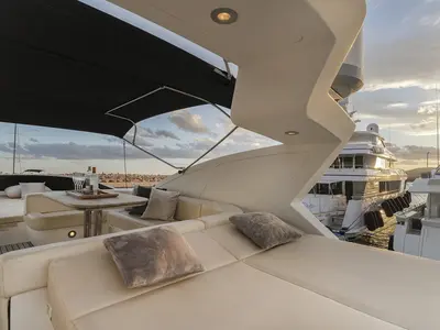 Deck of Auri, a Abacus Marine Abacus 70 yacht at Port d'Andratx, Spain