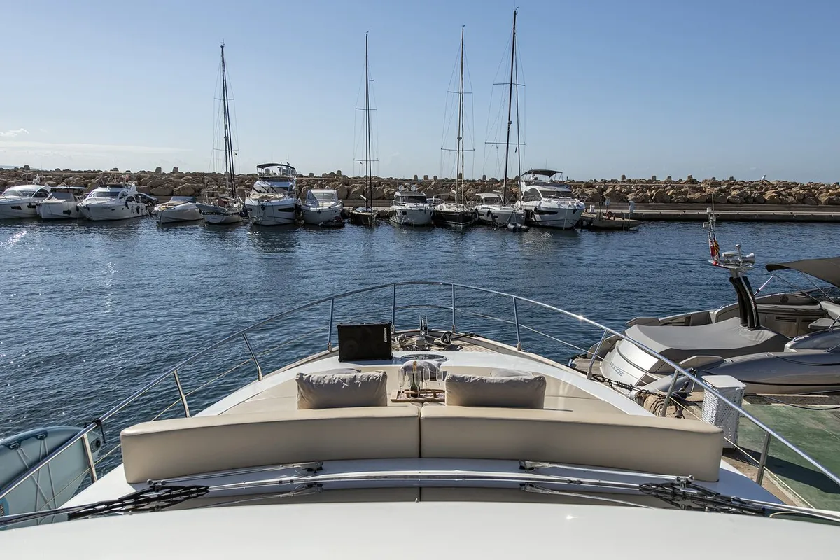 Deck of Auri, a Abacus Marine Abacus 70 yacht at Port d'Andratx, Spain