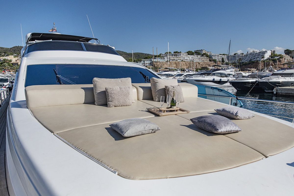 Deck of Auri, a Abacus Marine Abacus 70 yacht at Port d'Andratx, Spain