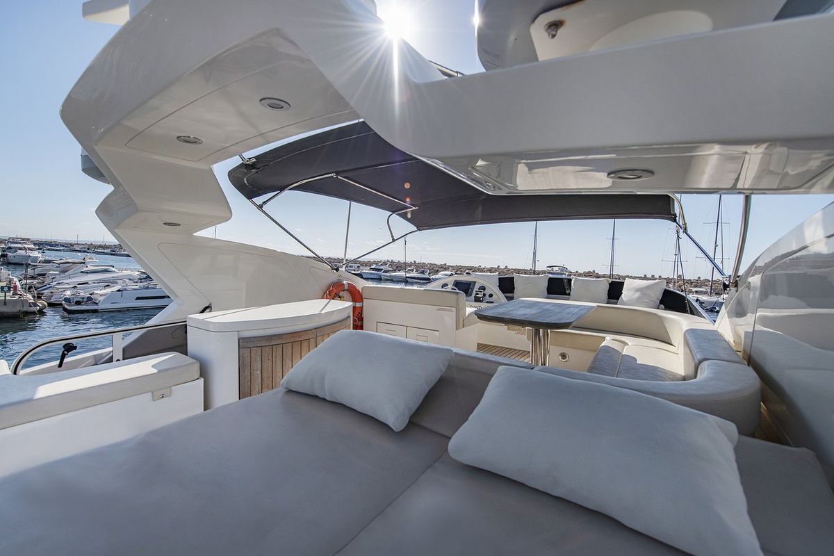 Deck of Auri, a Abacus Marine Abacus 70 yacht at Port d'Andratx, Spain