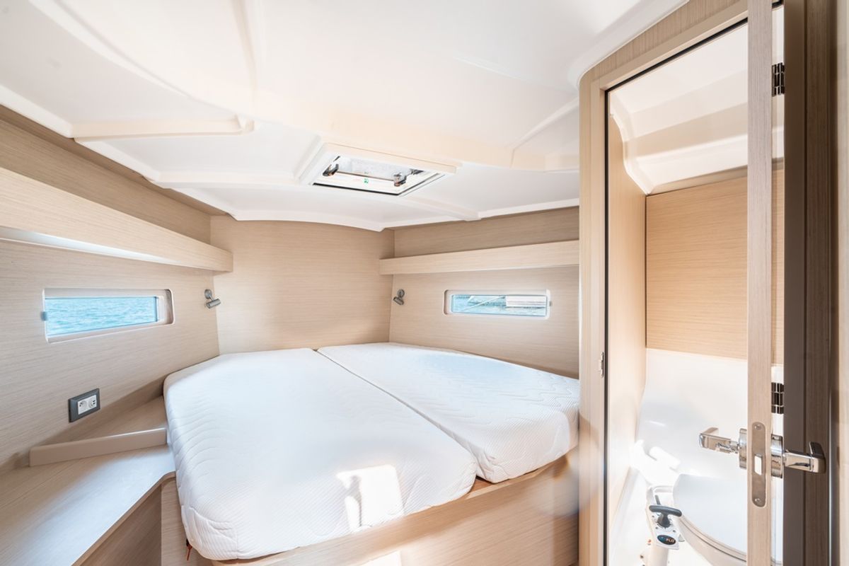 Cabin on Eleftheria, a Beneteau Oceanis 40.1 sailboat at Municipal Unit of Rhodes, Greece