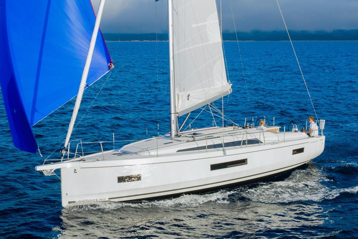Exterior view of Eleftheria, a Beneteau Oceanis 40.1 sailboat at Municipal Unit of Rhodes, Greece