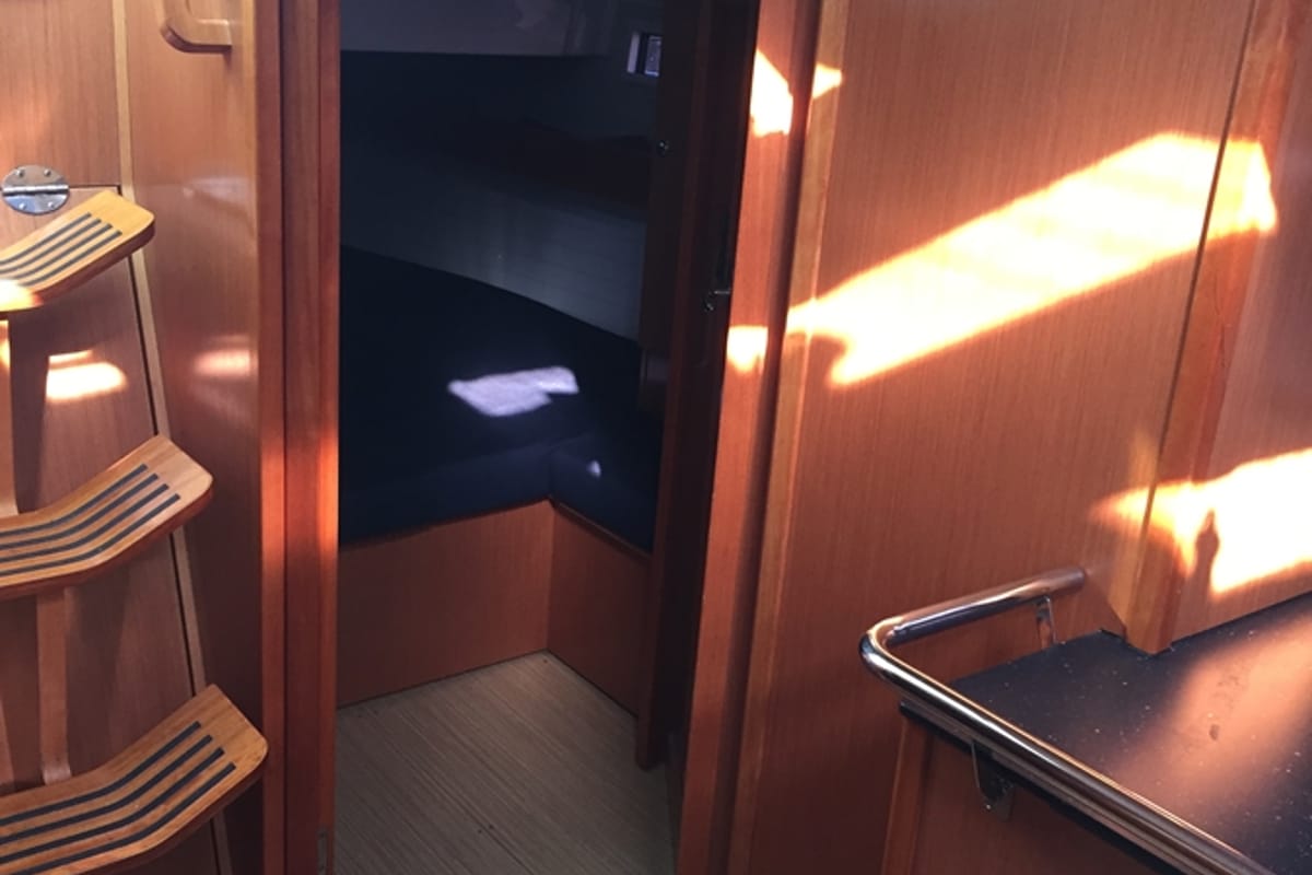 Salon of Estrella, a Bavaria Cruiser 45 sailboat at Punat, Croatia