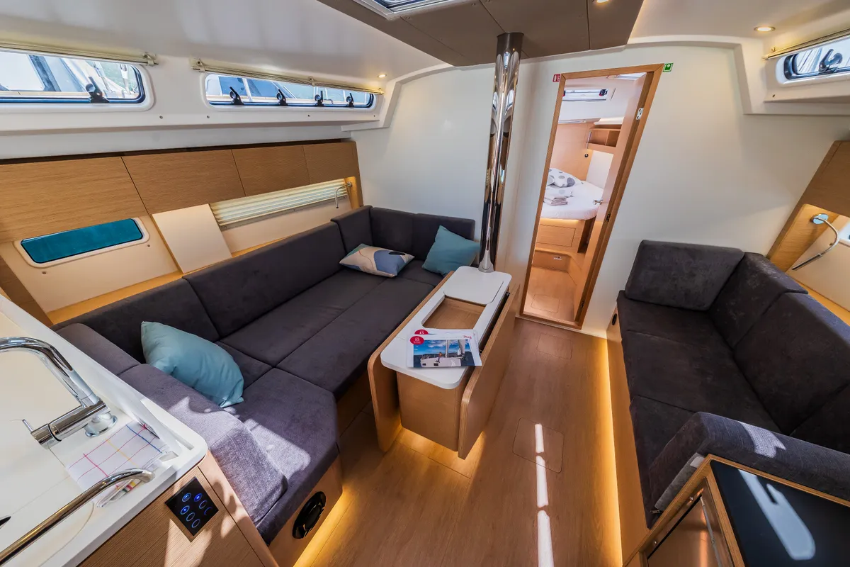 Salon of La Brisa, a Hanse Yachts Hanse 410 sailboat at Grad Kaštela, Croatia