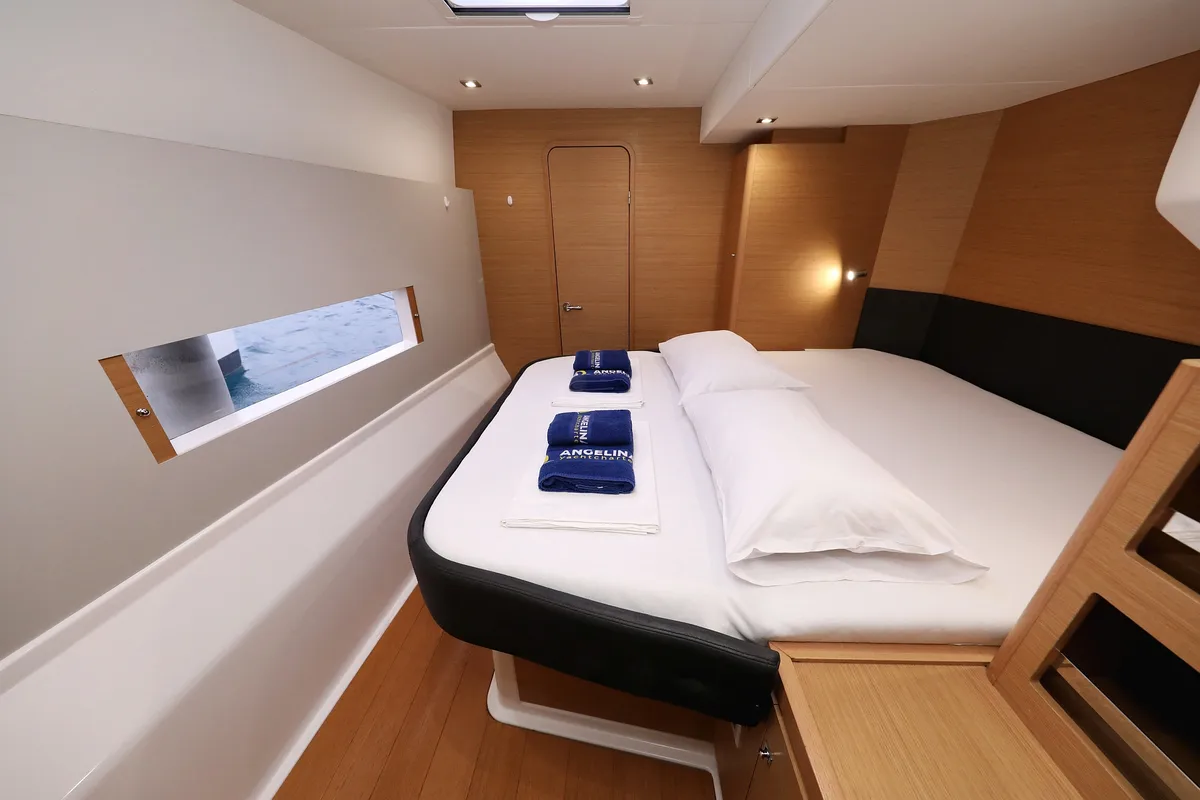 Cabin on Believe, a Dufour 48 Catamaran catamaran at Grad Vodice, Croatia