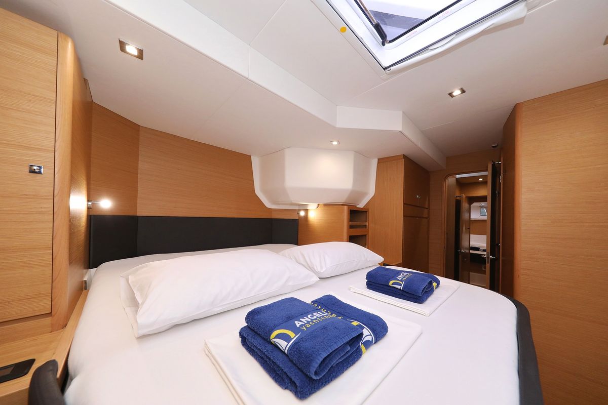Cabin on Believe, a Dufour 48 Catamaran catamaran at Grad Vodice, Croatia