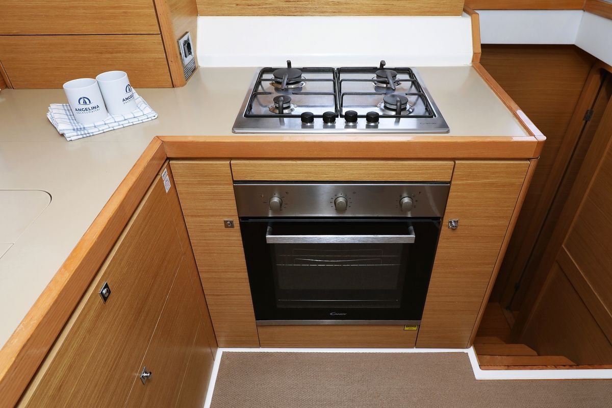 Galley of Believe, a Dufour 48 Catamaran catamaran at Grad Vodice, Croatia