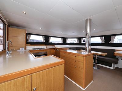 Galley of Believe, a Dufour 48 Catamaran catamaran at Grad Vodice, Croatia