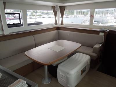 Salon of Zil Seashell, a Lagoon 450 F catamaran at Seychelles, Mahe, Seychelles