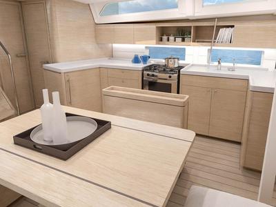 Galley of Moorings 46.3 Club, a Beneteau Oceanis 46.1 sailboat at English Harbour, Antigua and Barbuda