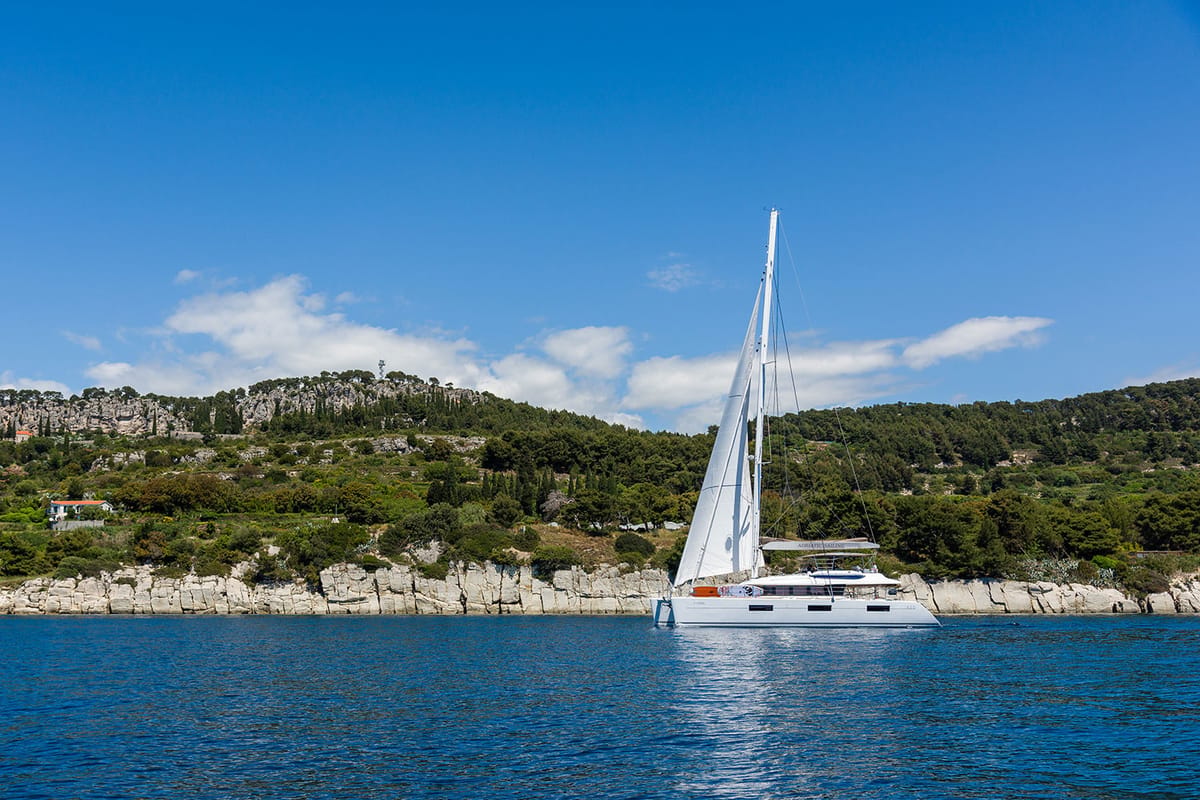Cabin on Opal, a Lagoon 620 catamaran at Split, Croatia