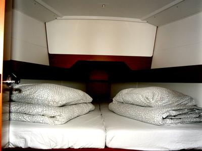 Cabin on Antonija, a Jeanneau Sun Odyssey 349 sailboat at Punat, Croatia
