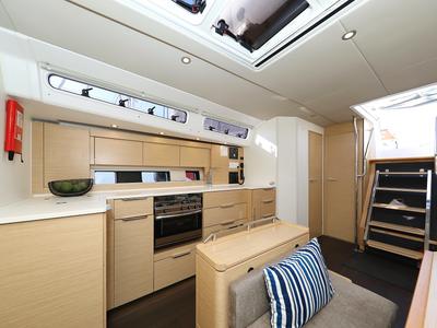 Galley of Dioscuri, a Hanse Yachts Hanse 460 sailboat at Grad Kaštela, Croatia