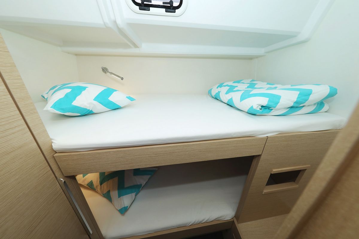 Cabin on Dioscuri, a Hanse Yachts Hanse 460 sailboat at Grad Kaštela, Croatia