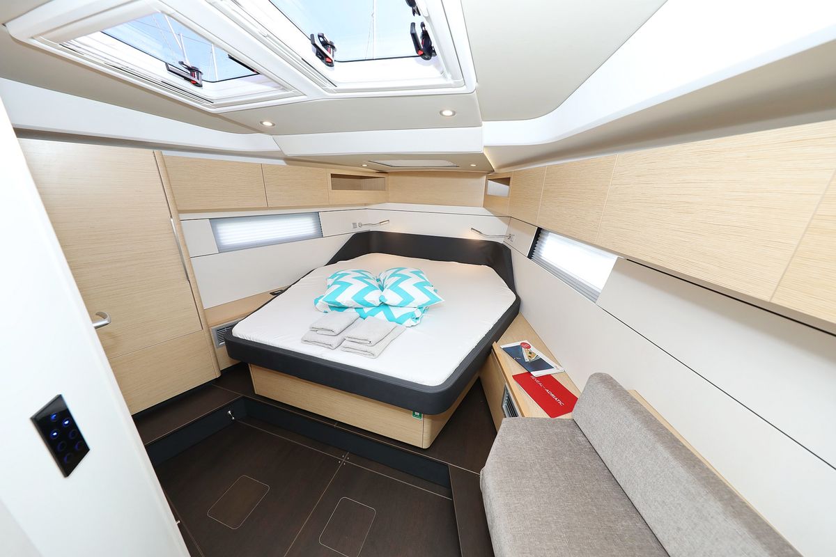 Cabin on Dioscuri, a Hanse Yachts Hanse 460 sailboat at Grad Kaštela, Croatia