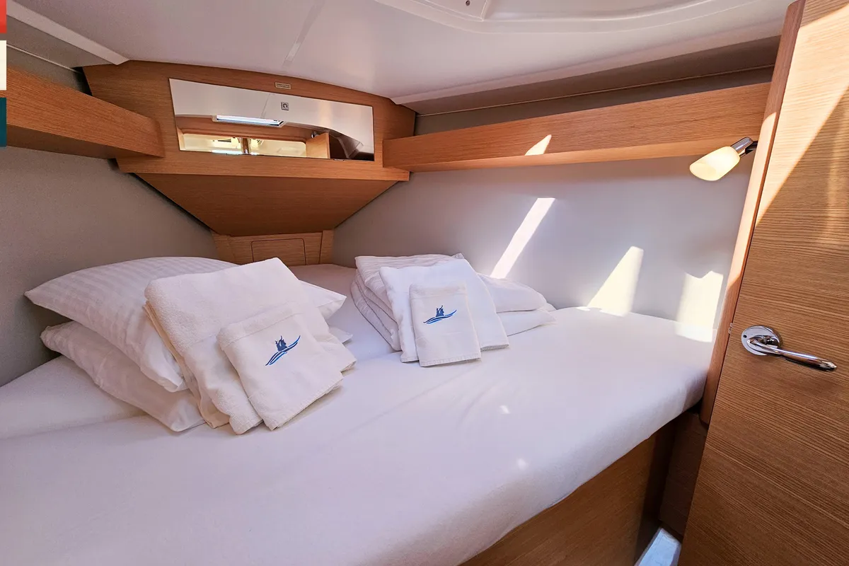 Cabin on Nada, a Dufour 360 GL sailboat at Grad Kaštela, Croatia