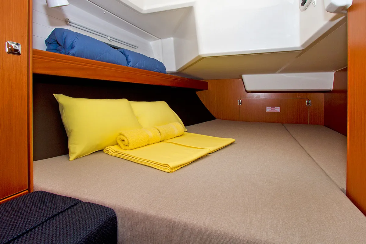 Cabin on Merara, a Bavaria Cruiser 37 sailboat at Split, Croatia