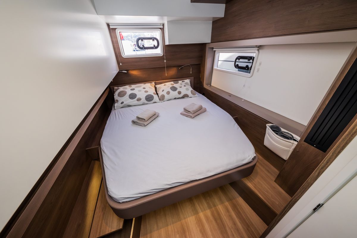 Cabin on Aloha I Ke Kai, a Bali 4.4 catamaran at Seget Donji, Croatia