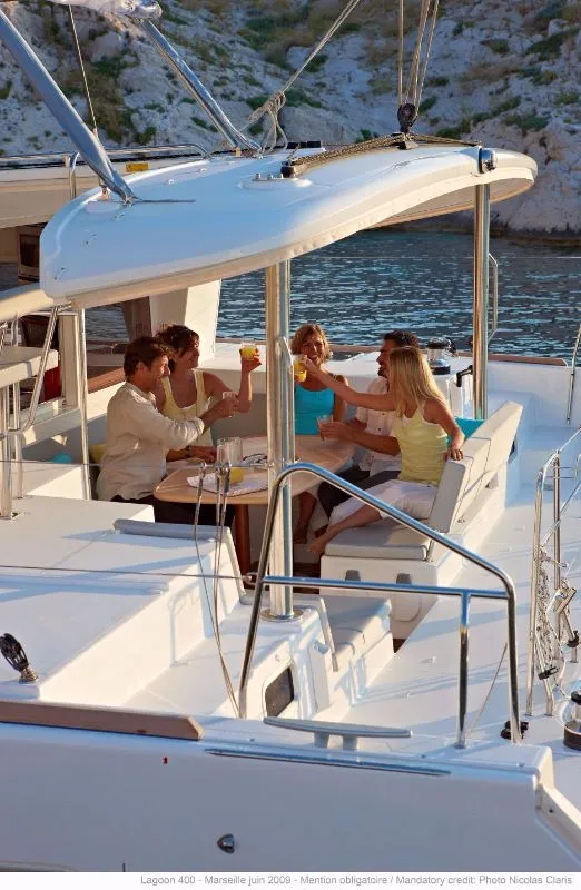 Deck of Caribbean, a Lagoon 400 catamaran at Općina Medulin, Croatia