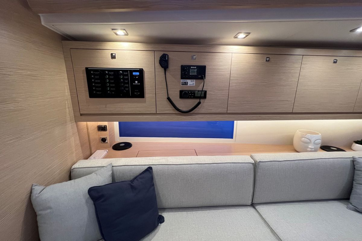 Salon of Andreja, a Dufour 470 sailboat at Grad Pula, Croatia