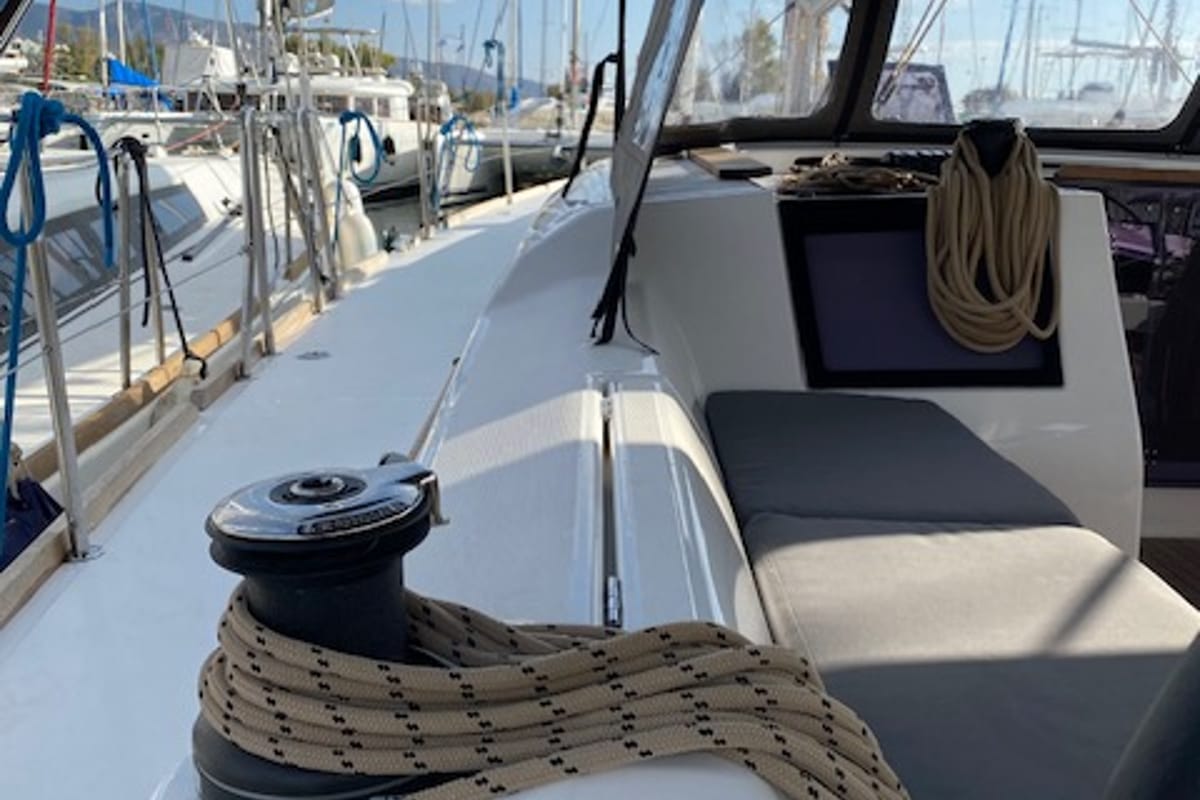 Ava, a Dufour 460 GL sailboat at Kontokali, Greece