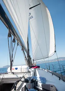 Julia Tercer, a Bavaria Bavaria 49 sailboat at Barcelona, Spain