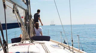 Julia Tercer, a Bavaria Bavaria 49 sailboat at Barcelona, Spain
