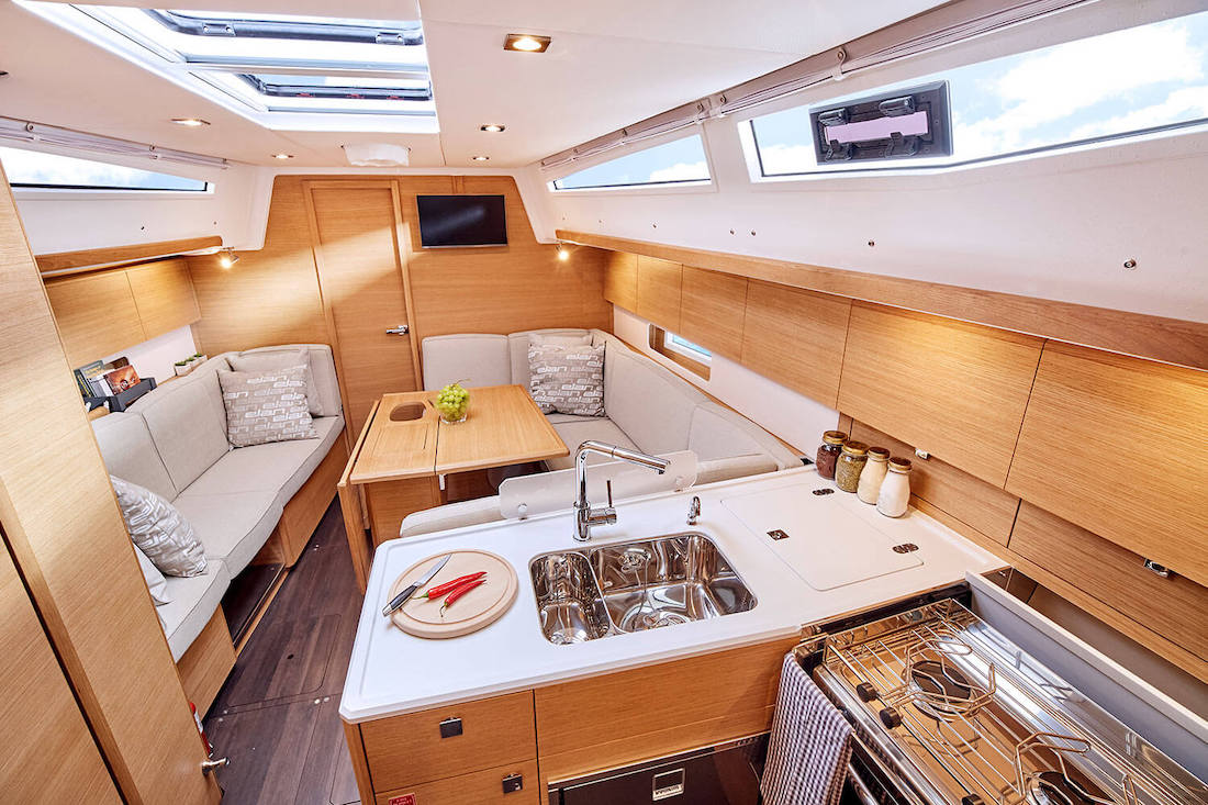 Elaya, a Elan E5 sailboat at Grad Biograd na Moru, Croatia