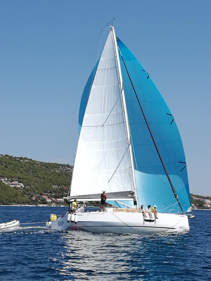 Elaya, a Elan E5 sailboat at Grad Biograd na Moru, Croatia