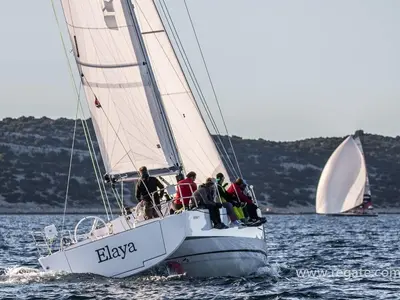Elaya, a Elan E5 sailboat at Grad Biograd na Moru, Croatia