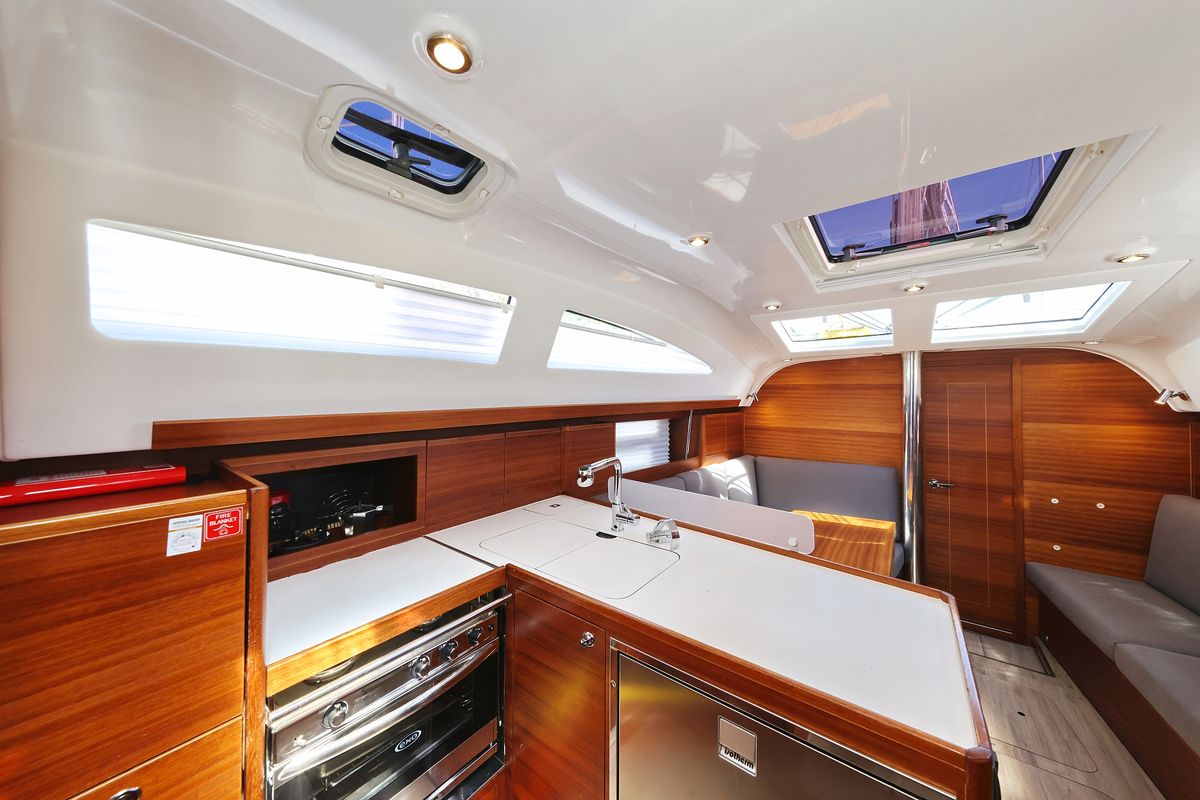 Galley of Estela, a Elan Impression 40.1 sailboat at Primošten, Croatia