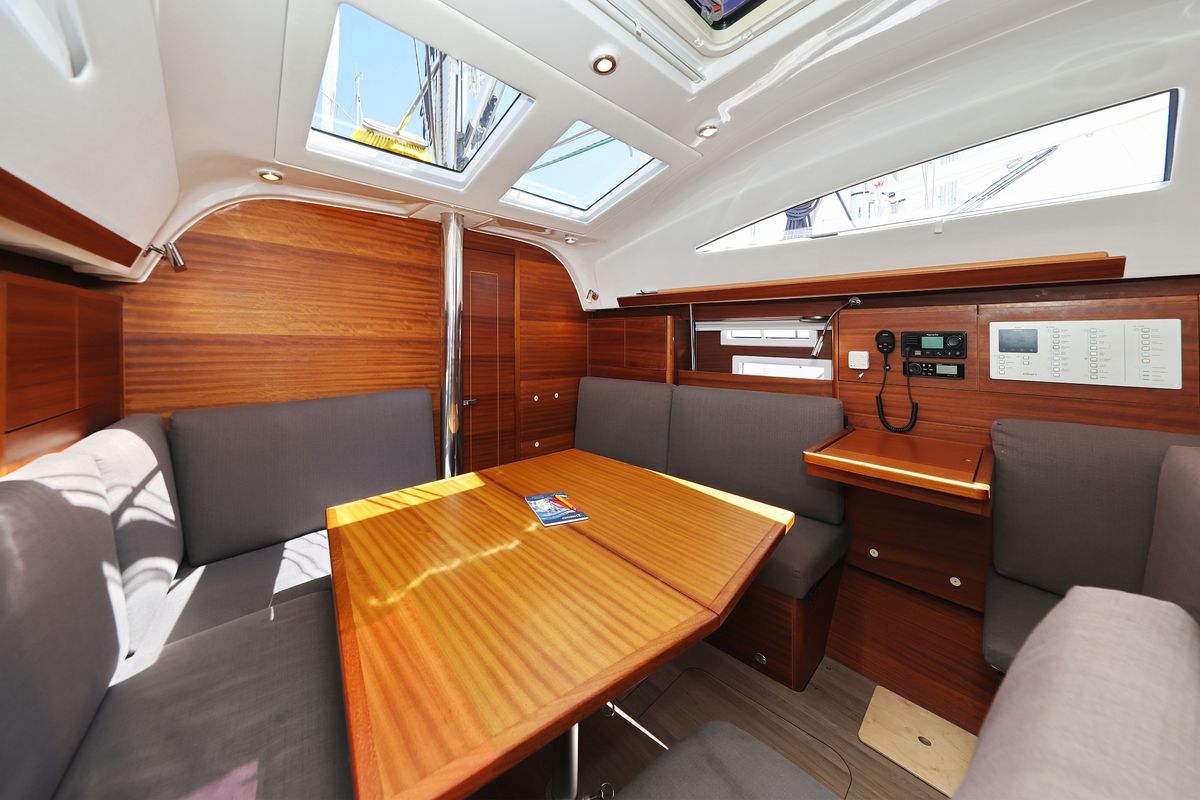 Salon of Estela, a Elan Impression 40.1 sailboat at Primošten, Croatia