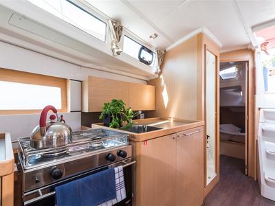Galley of Rusalka, a Beneteau Oceanis 38 sailboat at Općina Medulin, Croatia