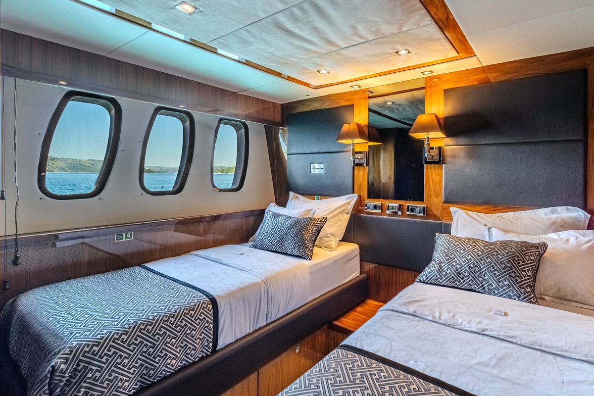 Cabin on Arago, a Sunseeker Yacht 34M yacht at Grad Trogir, Croatia