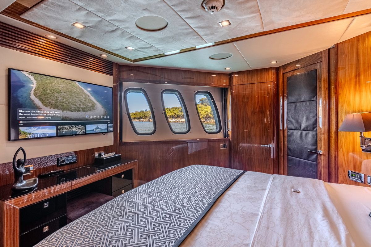 Cabin on Arago, a Sunseeker Yacht 34M yacht at Grad Trogir, Croatia