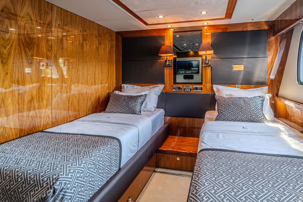 Cabin on Arago, a Sunseeker Yacht 34M yacht at Grad Trogir, Croatia