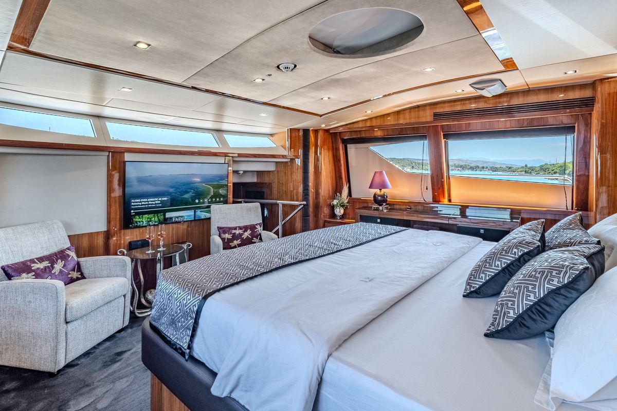 Cabin on Arago, a Sunseeker Yacht 34M yacht at Grad Trogir, Croatia