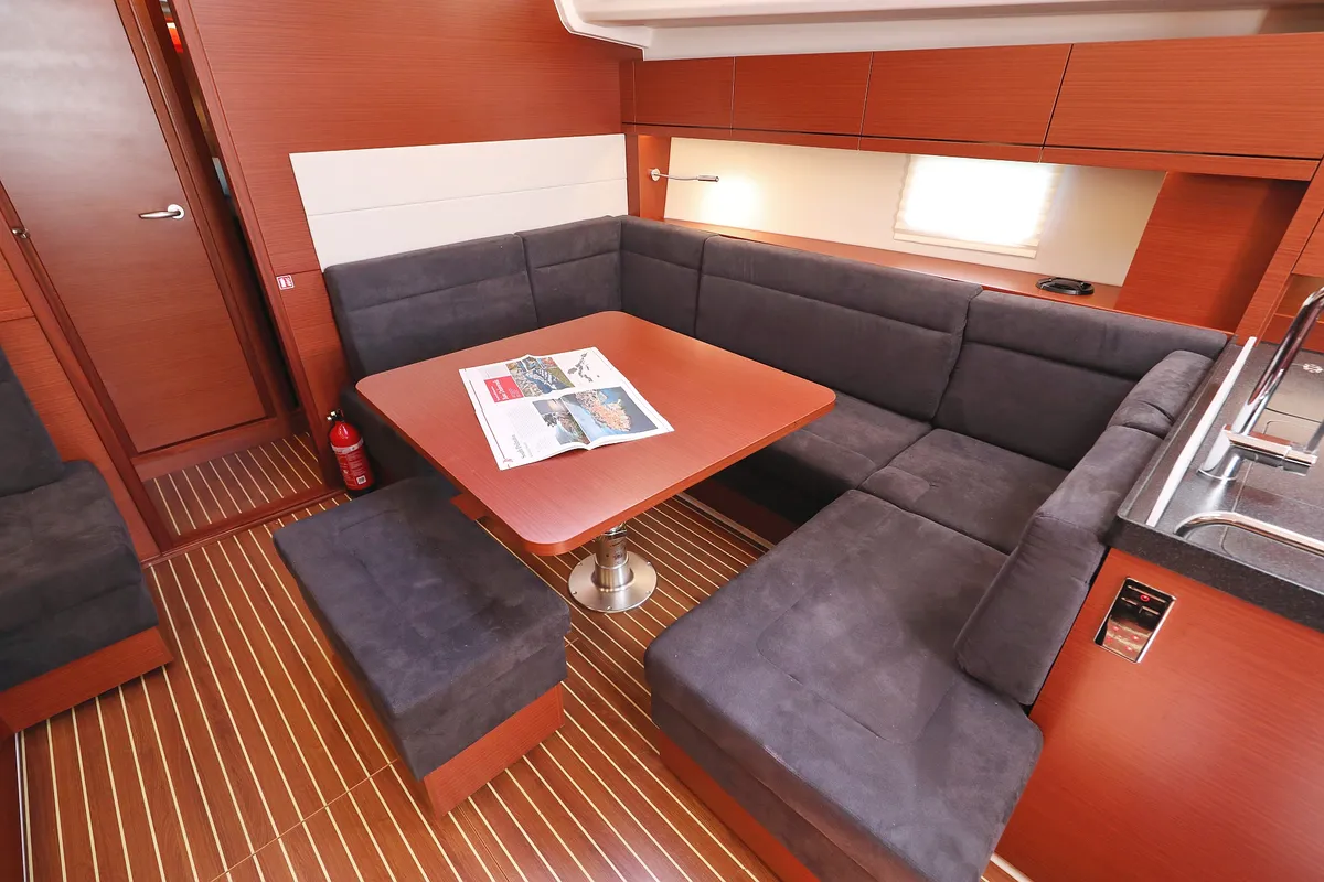 Salon of Janka, a Hanse Yachts Hanse 458 sailboat at Dubrovnik, Croatia