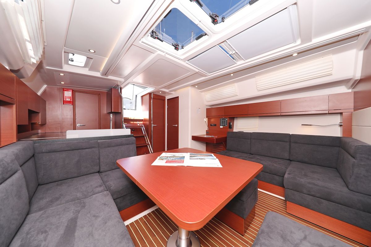 Salon of Janka, a Hanse Yachts Hanse 458 sailboat at Dubrovnik, Croatia