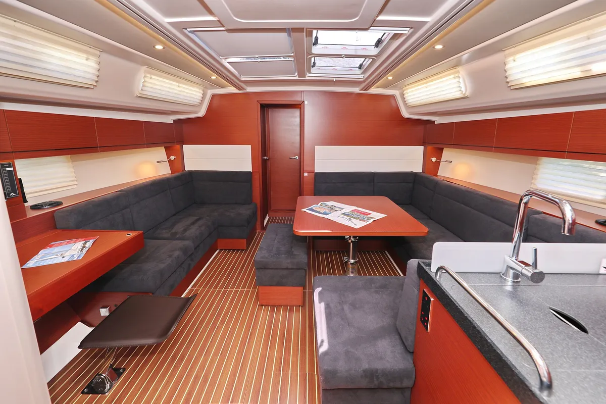 Salon of Janka, a Hanse Yachts Hanse 458 sailboat at Dubrovnik, Croatia