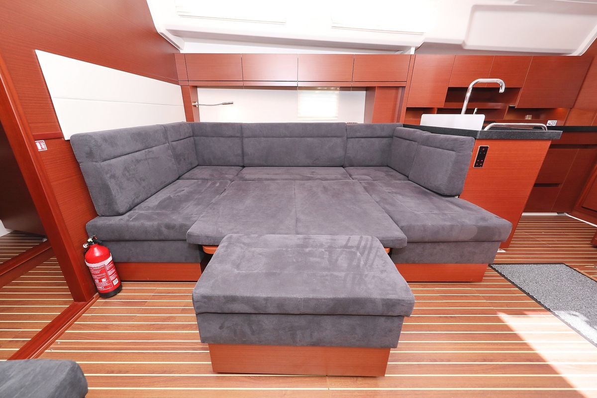Salon of Janka, a Hanse Yachts Hanse 458 sailboat at Dubrovnik, Croatia
