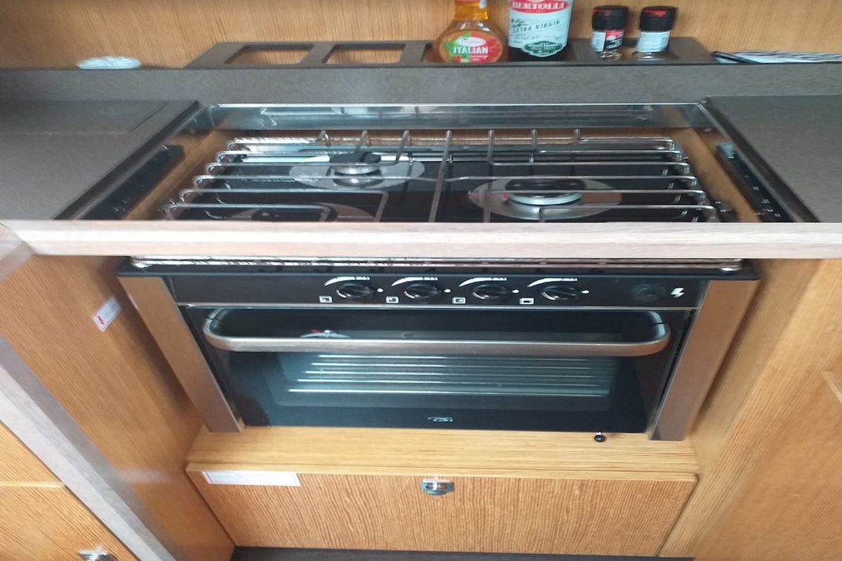 Galley of Northern Star, a Bavaria C45 sailboat at Baan Salak Phet, Thailand