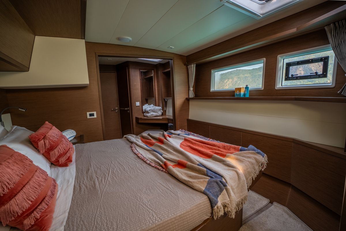 Cabin on Fico - Premium line , a Lagoon 52F catamaran at Castellammare del Golfo, Italy