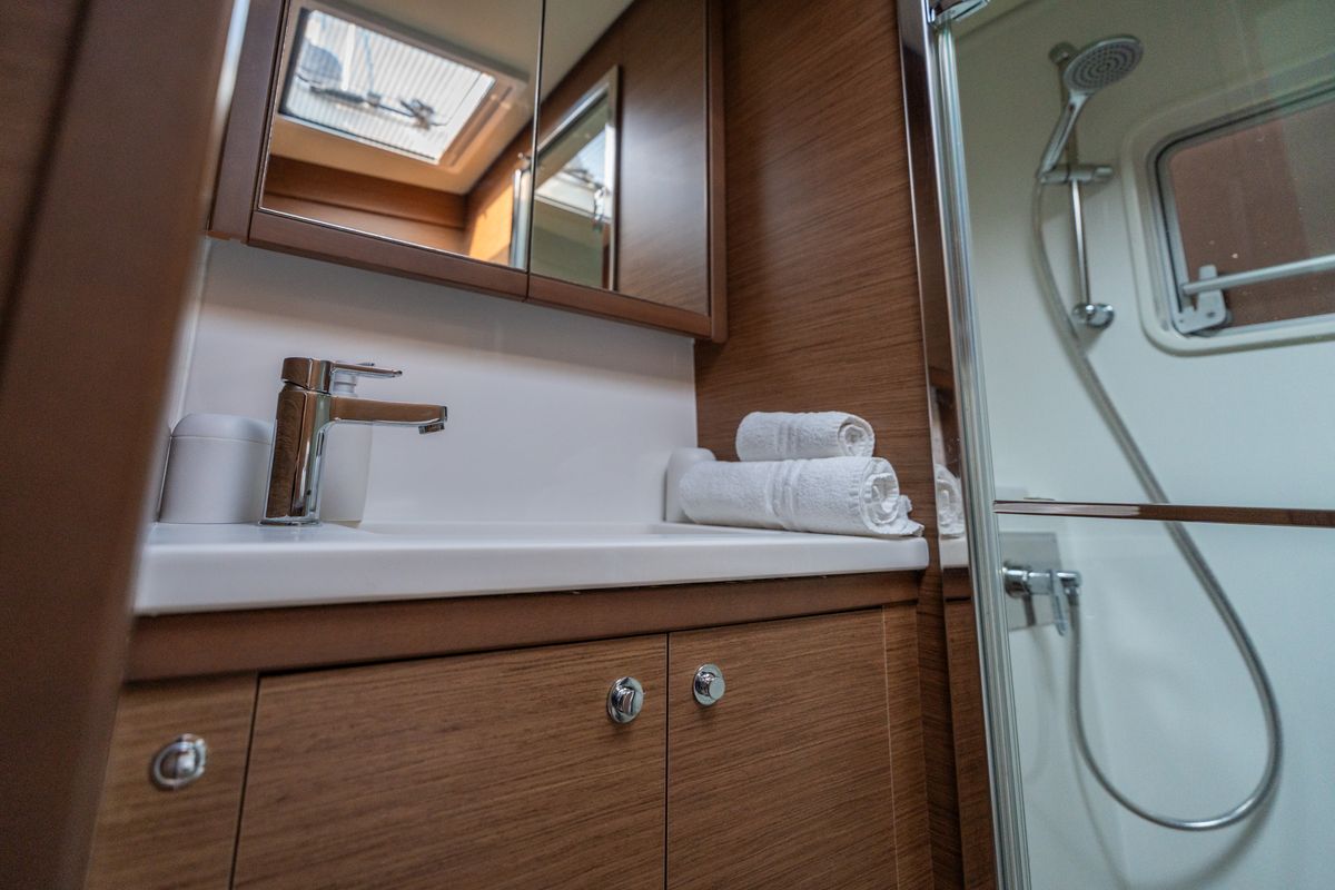 Head on Fico - Premium line , a Lagoon 52F catamaran at Castellammare del Golfo, Italy